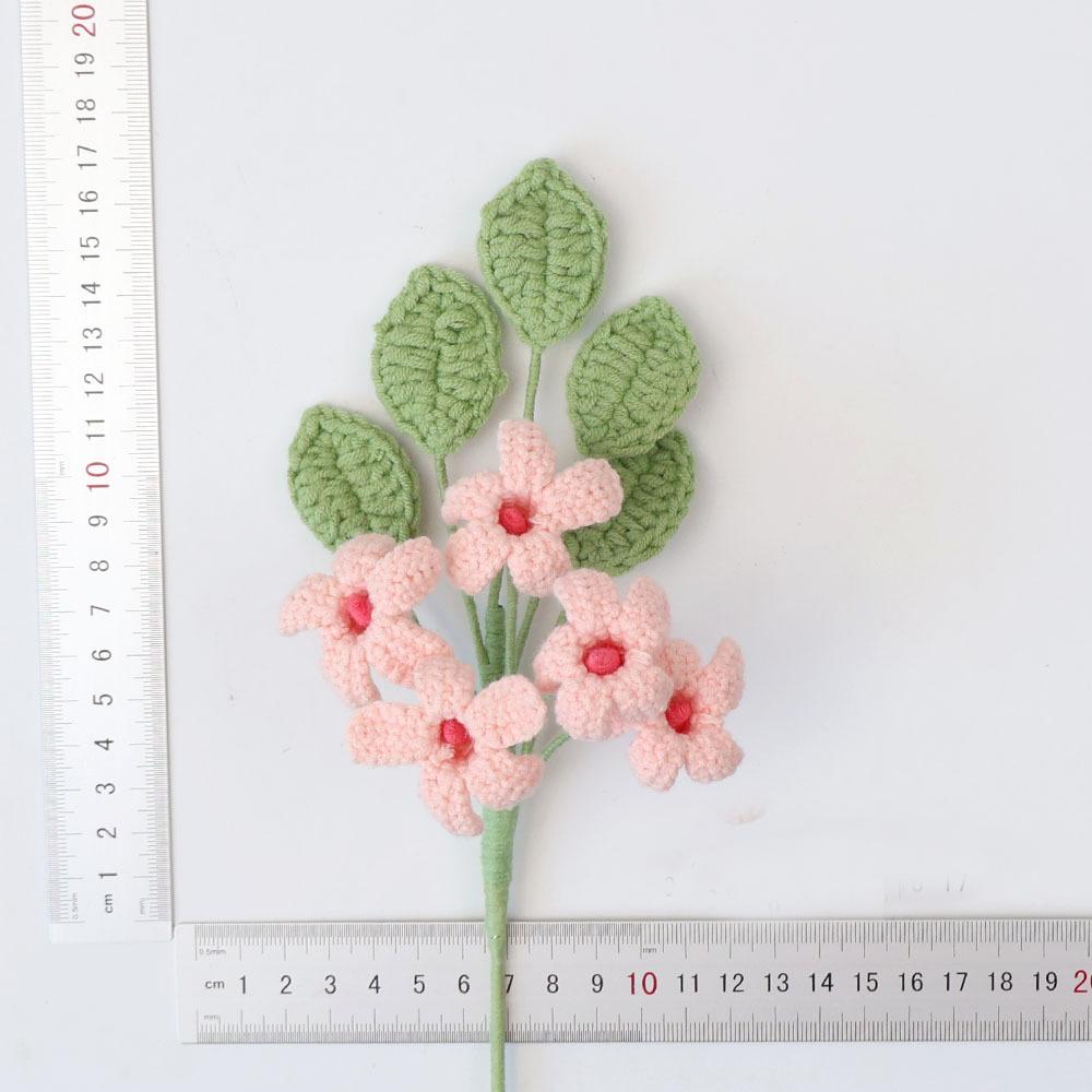 Daphne Odera Crochet Flower Bouquet Creative Handwoven Flower Cute Artificial Flowers Wedding Home Decor Gift
