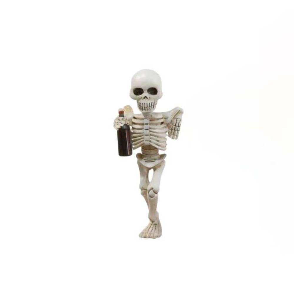 Miniature Skeleton Plant Pot Hugger Resin Halloween Garden Ornament Flowerpot Edge Hanger  Kids