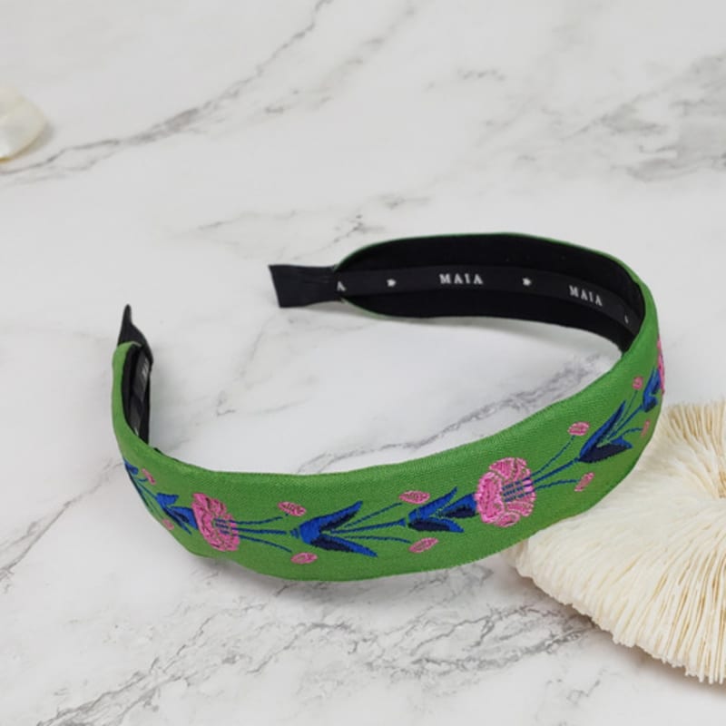 MAIA Rose Garden Headband - Green
