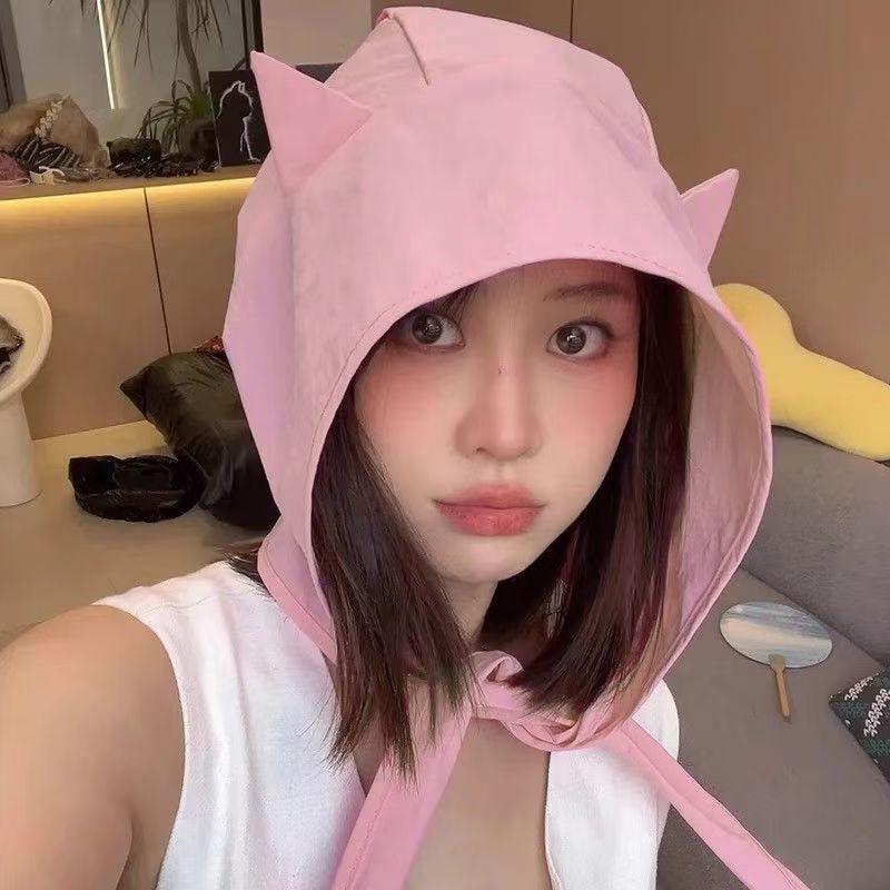 

Модная милая шляпа от солнца с ремешком в виде кошачьих ушек, защита от солнца, быстросохнущая для женщин