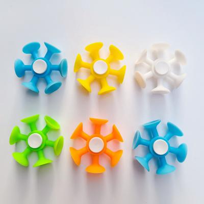 Fidget Spinner Suction Cup Rotatable Novelty Anti-deform Eye-catching Stress Relief Unfading Finger Dynamic Changing Gyro