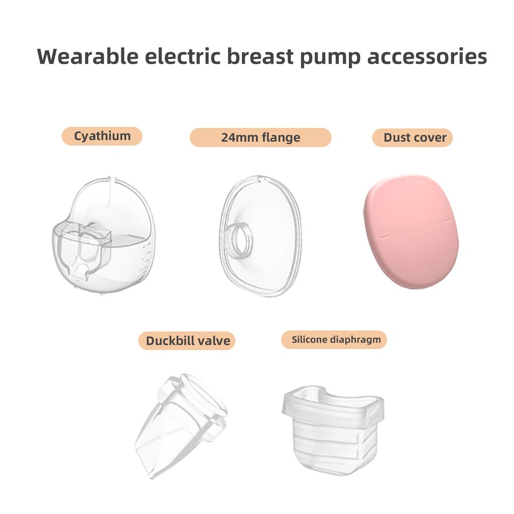 Comfortable Breastfeeding Accessory for S18/S21 Wearable Pumps 27mm/24mm Pump Flange & Valve Soft Silicone Diaphragm