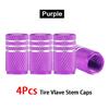 DSYCAR 4Pcs/Lot Universal Alu-Alloy Tire Valve Caps for Car Truck Motorcycle Bicycle Valve Stem Cover Tire Accessories Valve Stems 1