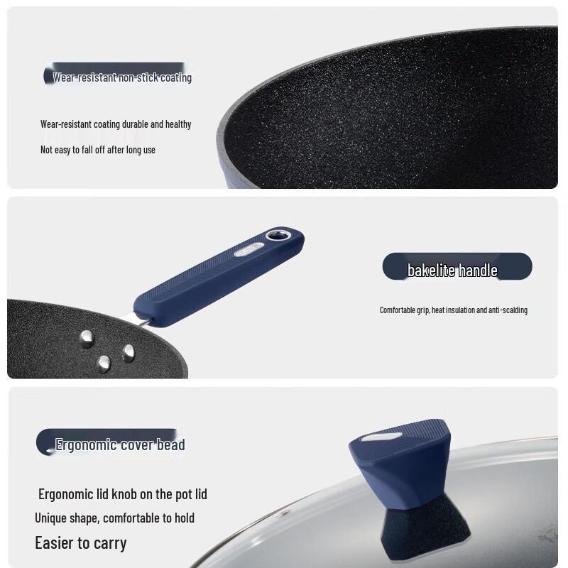 Chui Da Huang 34cm Non-Stick Wok & Frying Pan
