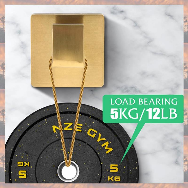 2025 Trend 2 Piece Towel Hooks Robe Hook Coat Hook Gold Heavy Duty Bathrooms Square Hooks Wall Mounted For Bathroom