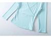 Stretchy Slim-Fit V-Neck Multi-Color Knit T-Shirt for Women (3/4 Sleeve)