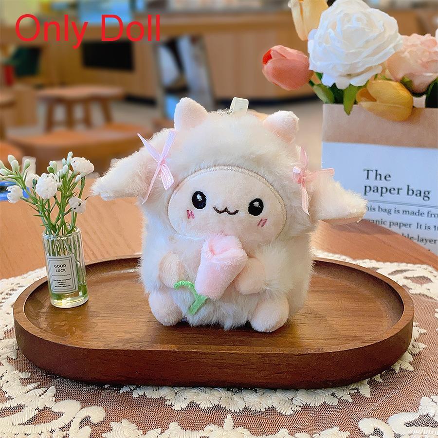 Cute Cartoon Butterfly Knot Tulip Lamb Plush Toy For Kids And Gifts