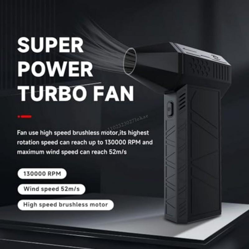 2026 New 130000 RPM Pocket Jetfan Brushless Motor Powerful Blower High Speed Duct Fan with LED Light Mini Turbo Jet Fan Turbo ViolentFan