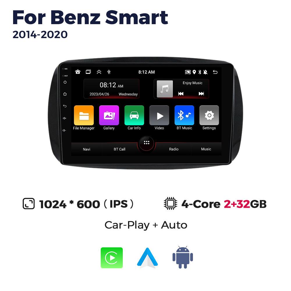NEW Android For Mercedes Benz Smart 453 Fortwo 2014 2015 2016-2020 Car Radio Multimedia Player Navigation GPS RDS Stereo Carplay