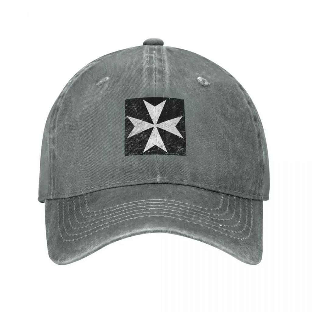 Ritter des Hospitals Kreuz Flagge Baseballkappe Lustige Hüte Schirmmütze für Unisex Sportkappe Symbol Unisex Hüte Damen
