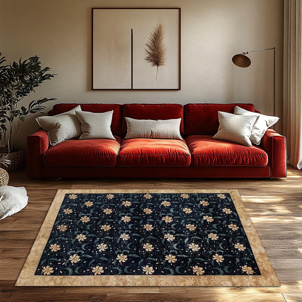 Vintage Persian Area Rug Non-Slip Floor Mat Living Room Bedroom Home Decor Bohemian Carpet Traditional Oriental Style Home Accen