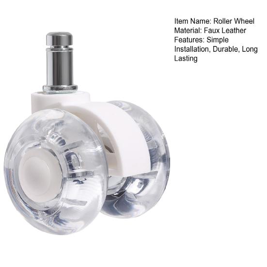 Ofis Sandalyesi Tekerlekleri 50kg Yük Kapasitesi Basit Kurulum Evrensel Mobilya Tekerlekli Sandalye Sessiz Tekerlek Yedek Parçaları