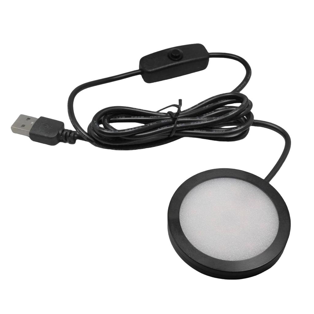 USB Powered 5V3W LED Desk Lamp Round Base LED Under Cabinet Puck Light For Office And Bedroom Use