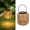Solar Lantern for Outdoor Water Proof Hanging Plastic Rattan Light Decoration for Camping Garden Yard Pathway Patio Table