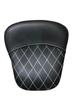 Fits For Royal Enfield Front And Rear Black & White Seat - Diamond Style Thread