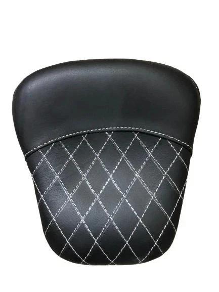 Fits For Royal Enfield Front And Rear Black & White Seat - Diamond Style Thread