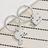1 Pair Creativity Cute Stainless Steel Cartoon Cat Keychain Couple Animal Matching Key Ring Pendants Valentine Friendship Gift