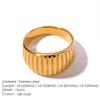 EManco Bread Pattern Ring Stainless Steel Jewelry Twist Personalized Couple Rings Women's Jewelry