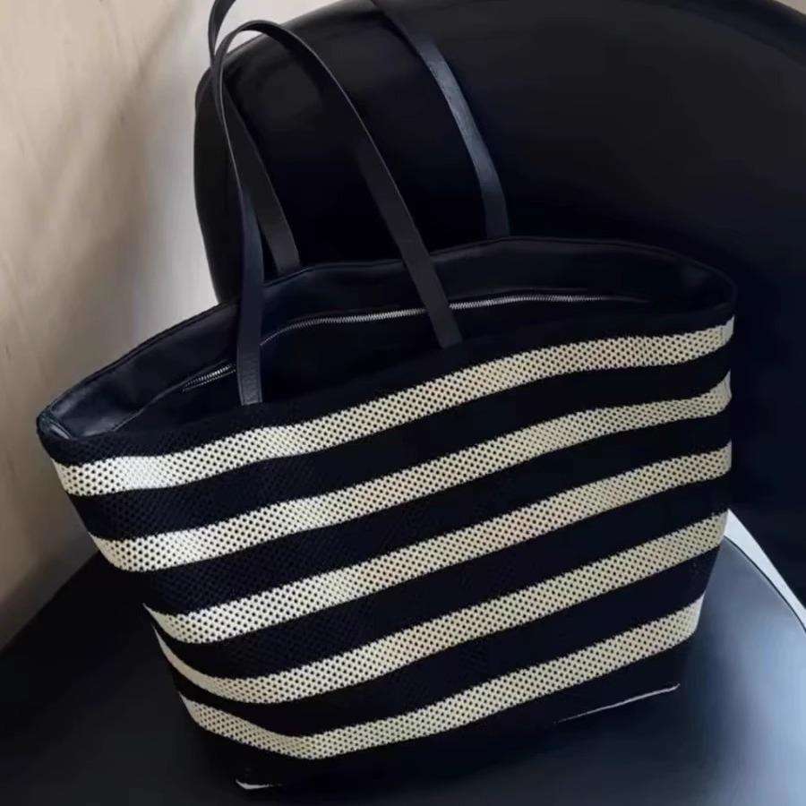 Simple Woven Tote Bag Women'S Summer Vacation Travel Shoulder Armpit Bag Large Capacity Handbag Tide