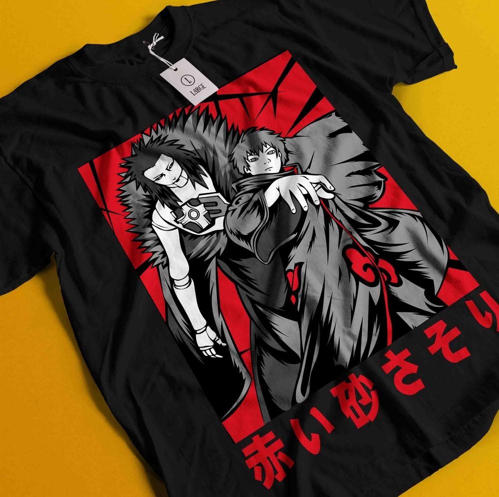 

Сасори Футболка Итачи Футболка Кисаме Футболка Мадара Какаши Наруто Аниме Акацуки M