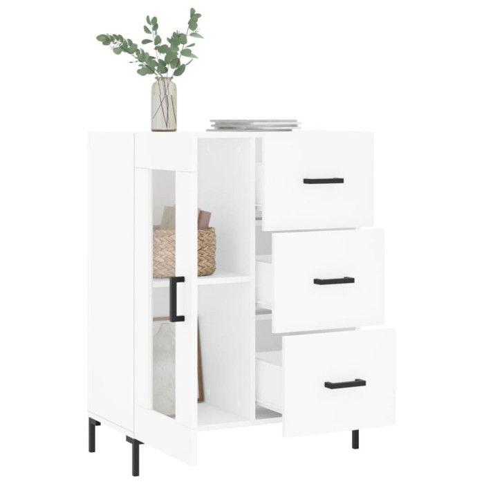 VidaXL Buffet blanc 69,5x34x90 cm bois d'ingénierie 828044