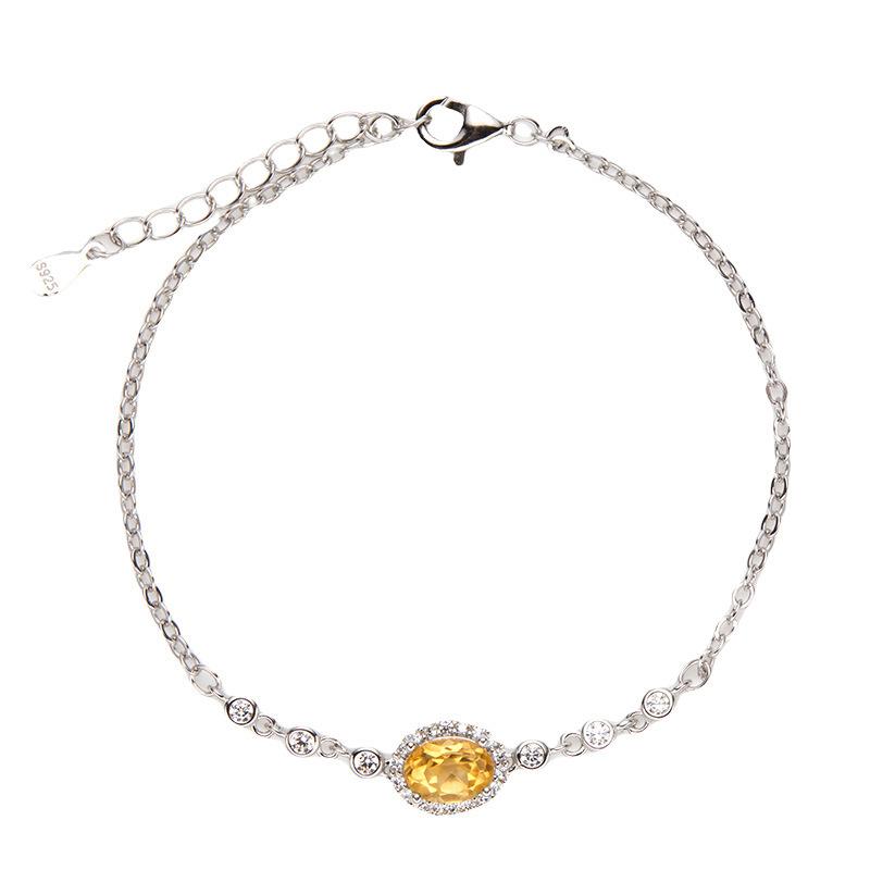 Color Treasure Jewelry Natural Garnet Topaz Peridot Citrine Bracelet Women