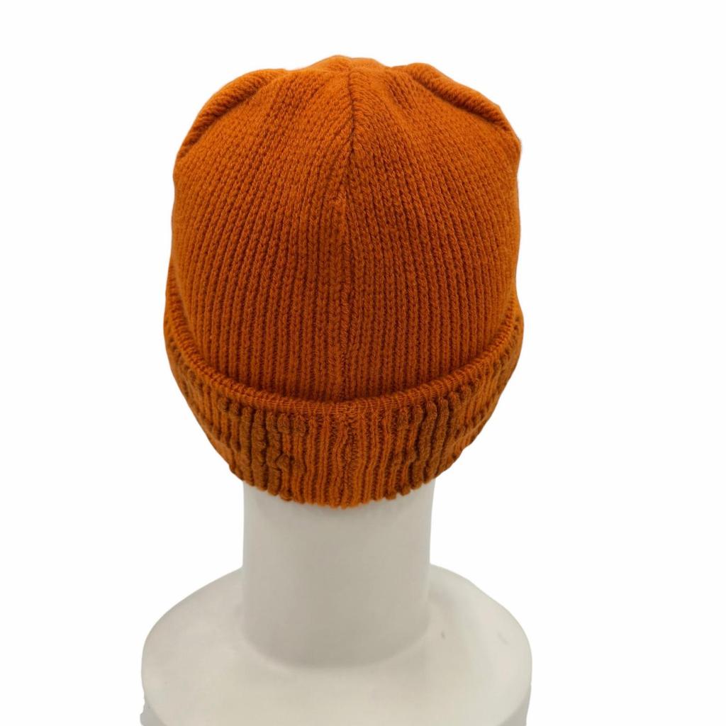 Excellent HERMES Knit Cap Orange Cashmere Women Used