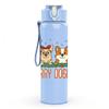 1PC Merry Dogmas Holiday Dog Set 750ml Color Plastic Sports Water Bottle Leakproof Flip Straw Lid Suitable for Sports Office Home Use
