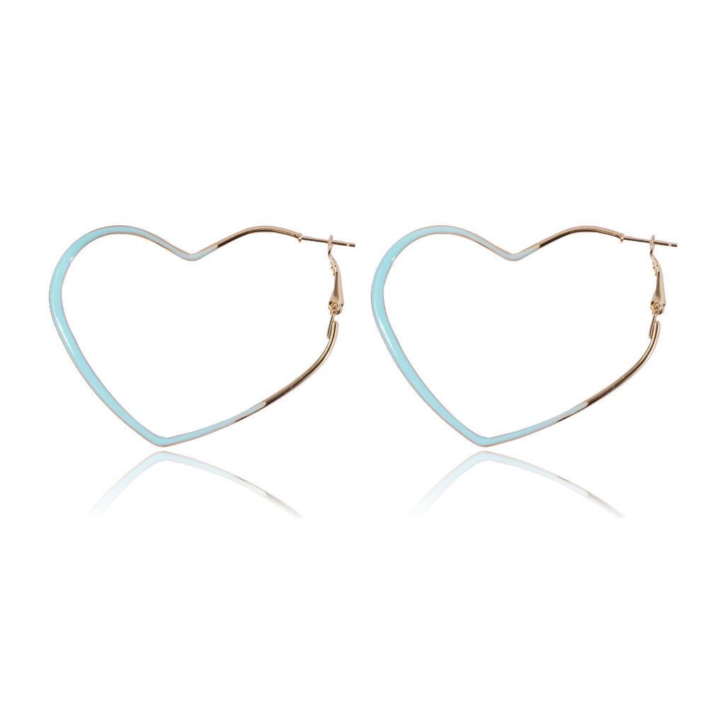Geometric Elegant 2021 Heartshaped Alloy Earrings For Women In Colors Bright