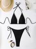 2024 Sexy Slim Backless Solid Color Two-Piece Bikini Women's Swimsuit