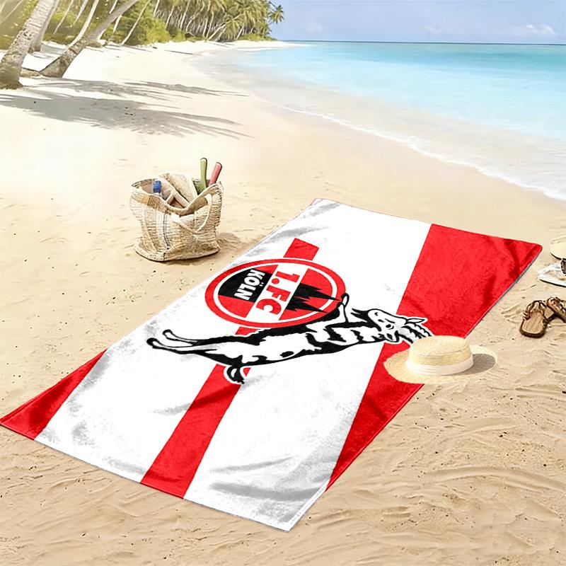 1. FC Köln Print Plážová osuška, Velká měkká rychleschnoucí osuška na pláž, kempování, plavání