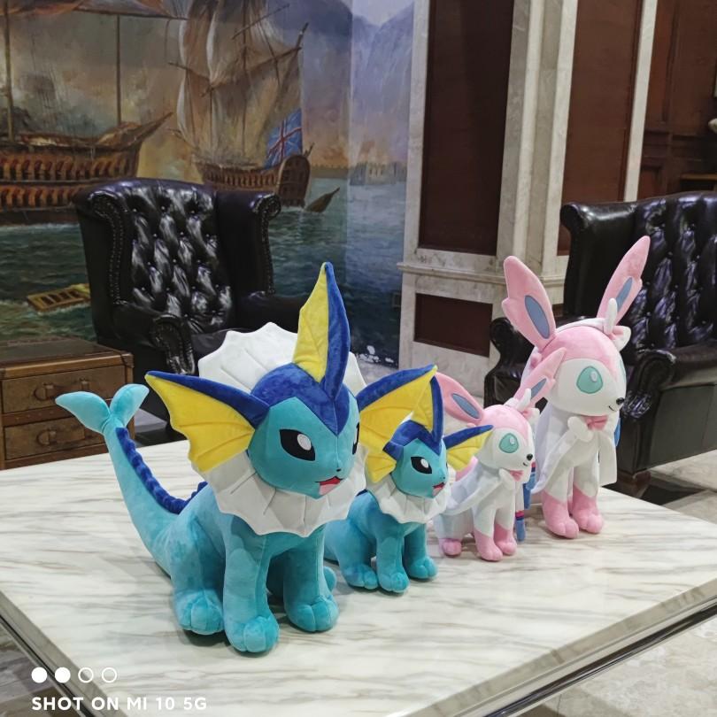 2023 New  Japan Cartoon 50cm Large Vaporeon Plush Toy High Quality Stuffed Animals Doll Children's Birthday Gifts
