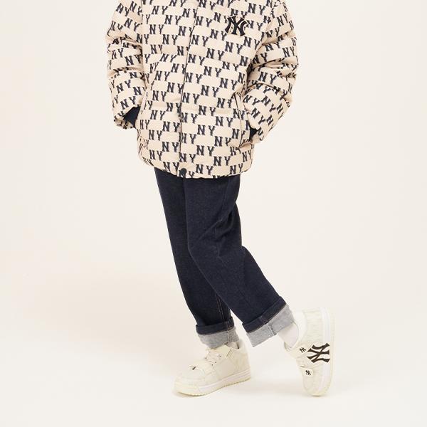 MLB Chunky Liner Retro Floral Casual Trendy Slip-Resistant Low-Top Skate Shoes Kids sneakers Off-White 7ASXCM33N-50WHS