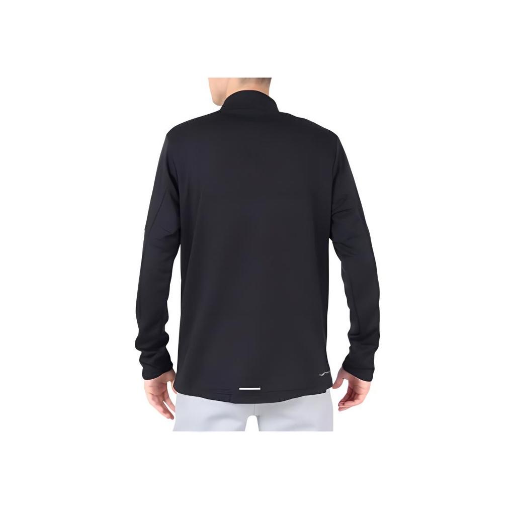 Nike Logo Stand Collar Half Zip Long Sleeve T-Shirt Men Tops Black FZ1150010