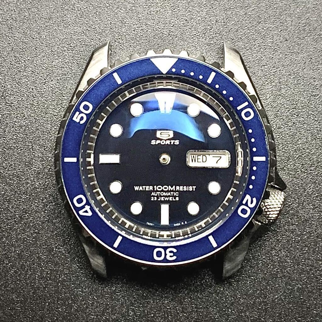 SEIKO SKX007 SBSA SRPD Crystal Sapphire Crystal Double Dome Blue AR MOD Custom Part SKX 7S26-0020 Etc. 31.5x3.3x1.5