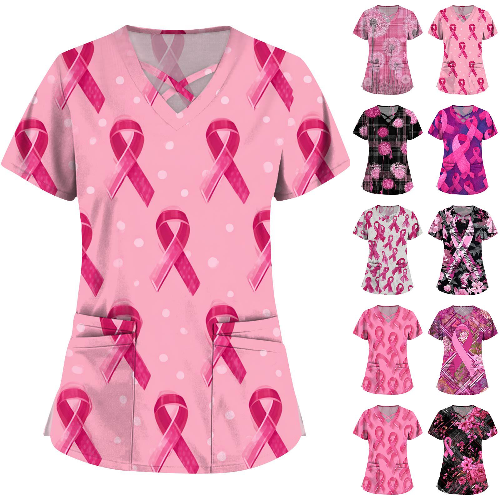 

Women s Fashion V-Neck Short Sleeve Overalls Double Layer Pocket Printed Tops Apparel XXXXXL