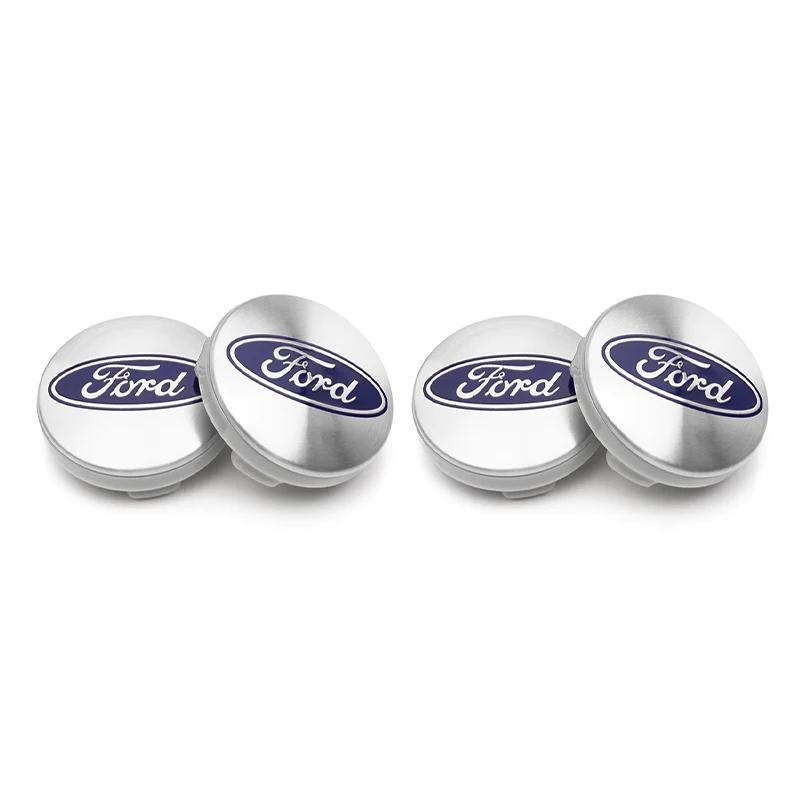 Car Sticker 2025 Hot 4pcs Ford Wheel Center Cap Hub Cover Badge Emblem Sticker Car Accessories For Ford Focus Fiesta C-Max ST Mo