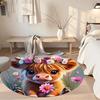 Yak Round Floor Mat Suitable for Living Rooms Study room Hallway Outdoor Antislip Round Carpet Anime Office Decor