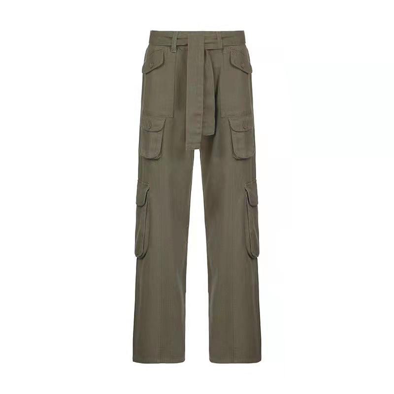 High-Quality Slim High-Waist Multi-Pocket Fashion Women's Trousers