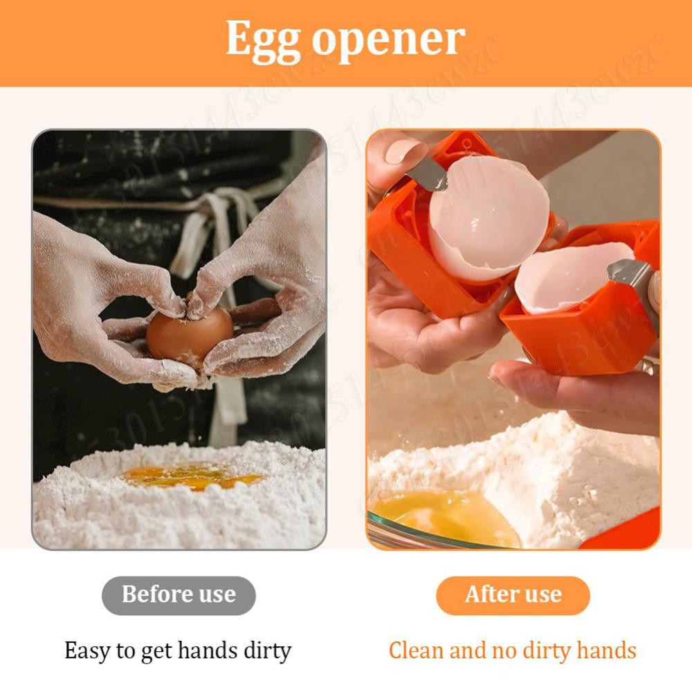 Egg Shell Opener Multifunctional Egg Cracker Tools Easy Eggshell Opener for Raw & Hard Boiled Eggs Shells Remover Kitchen Gadget