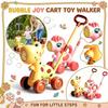 Cartoon Bubble Machine Walker Two In One Electric Bubble Blowing Push Car with Lights Outdoor Toy with 90ml Solution for Kids Toddlers