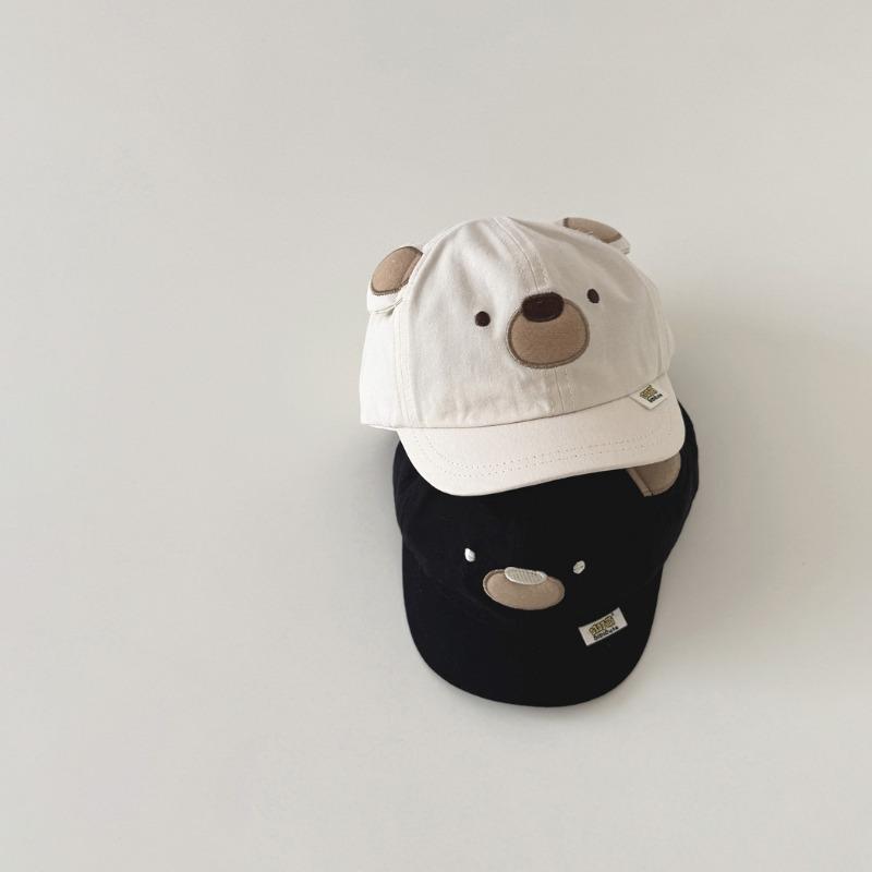 Cute Sporty Kids Boy Baseball Cap Simplicity Cartoon Bear Peak Cap for Toddler Boy Travel Sunshade Baby Photography Props Hat