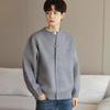 2026 Unisex Chunky Knit Baseball Collar Cardigan: Spring/Autumn Loose Casual Solid Color Sweater Coat.