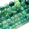 Natural Green Dragon Agates Round Loose Spacer Beads for Jewelry Making DIY Bracelet Necklace Accessories 4 6 8 10MM
