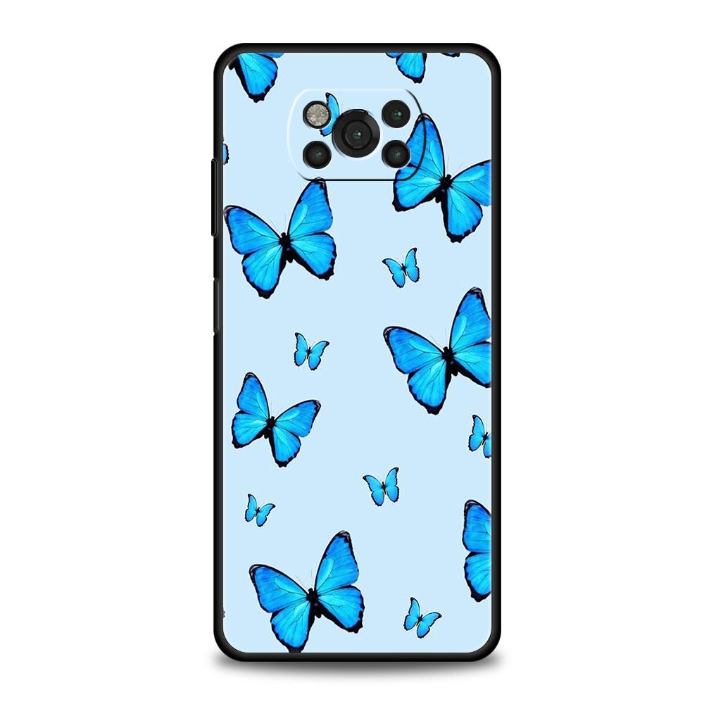 butterfly Phone Case For Xiaomi Mi Poco X3 NFC M3 F4 F3 M4 X4 Pro 5G Note 10 12 Lite 11 11T 10T 11X 13 12T Pro 9T Soft Cover