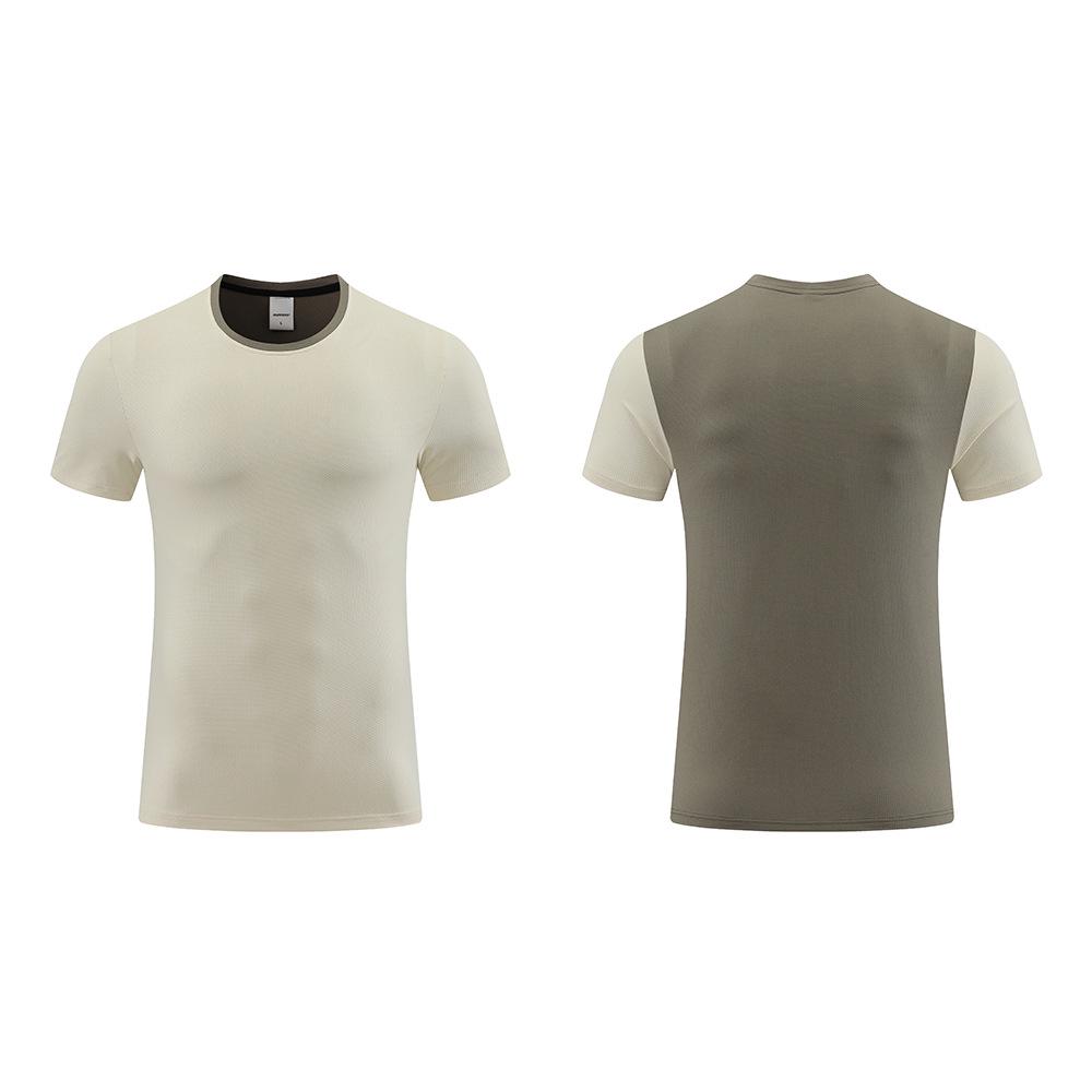 

Мужская летняя быстросохнущая спортивная футболка с цветными блоками, защита от УФ-лучей, дышащая, свободного кроя, для бега 2XL