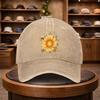 Sunflower Print Baseball Cap Casual Snapback Fashion Hat Adjustable Outdoor Leisure Cap for All Seasons Ideal for Travel a
