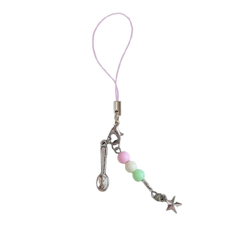 

Beaded Lollipop Keyring Cheerful Resin Crafted Cellphone Strap In Multiple Color