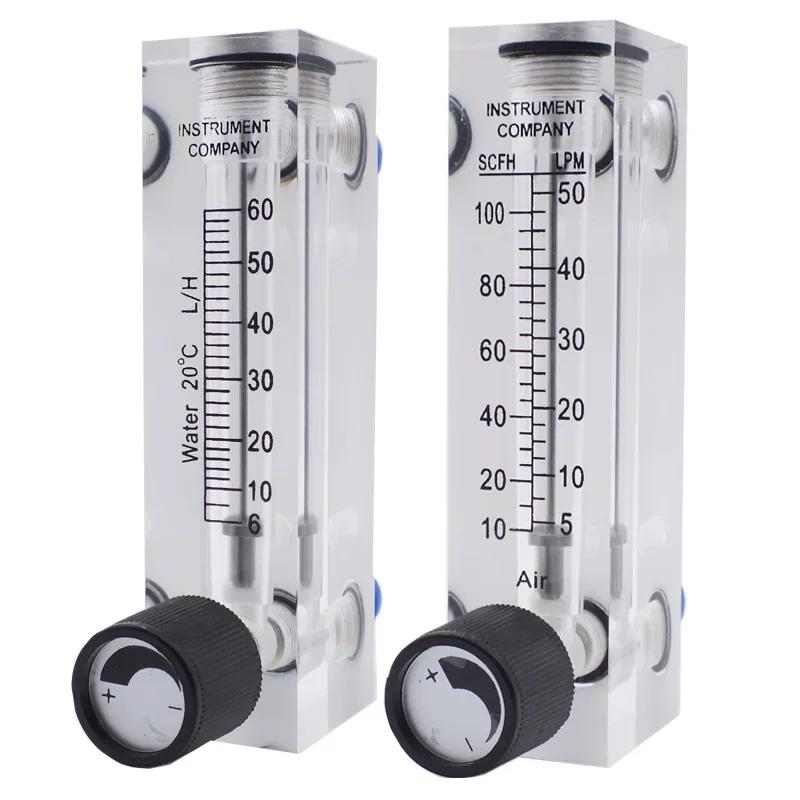 8mm Push To Connect Water Gas Air  Float Flowmeter Panel Type Rotameter with Control Valve