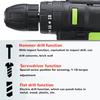 3/8' Cordless Electric Impact Drill Driver Screwdriver + 2 Li-Ion Battery New 195mm*200mm